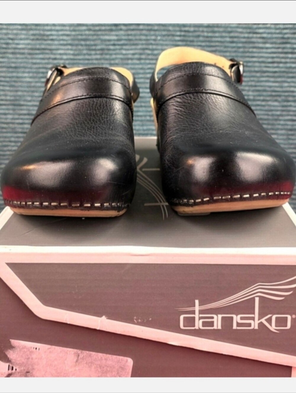 Dansko Tammy Slingback Clogs Leather & Wood, Stapled Construction - Picture 7 of 16
